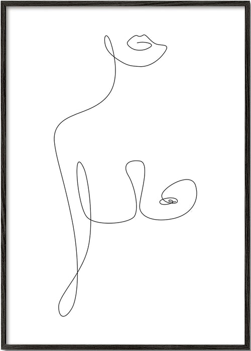Minimalistische lijnfiguur illustratie