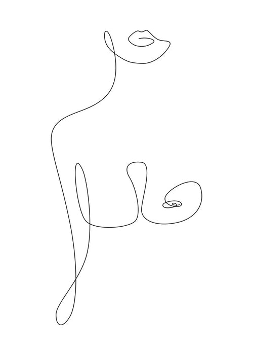 Minimalistische lijnfiguur illustratie