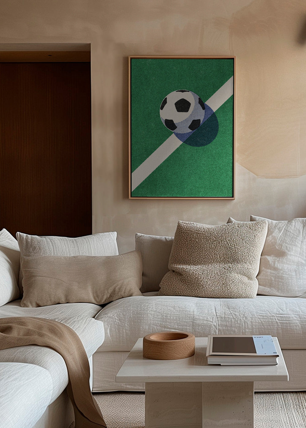 Sportkunst: voetbal op de lijn
