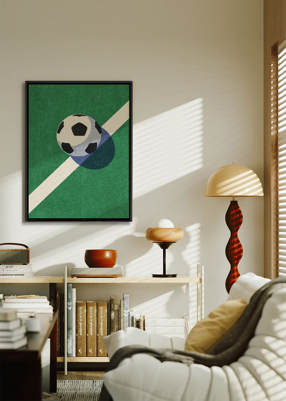 Sportkunst: voetbal op de lijn