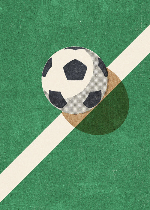 Sportkunst: voetbal op de lijn