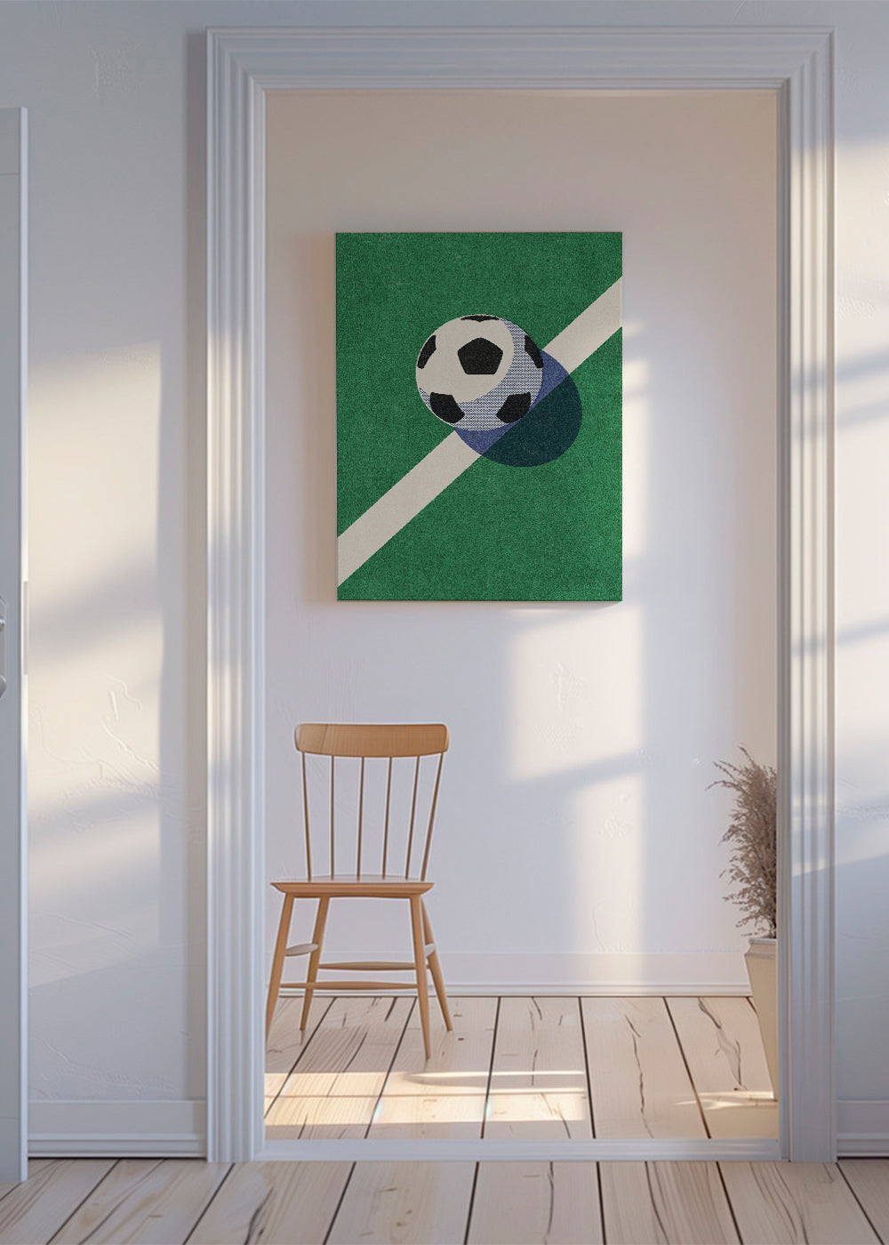 Sportkunst: voetbal op de lijn