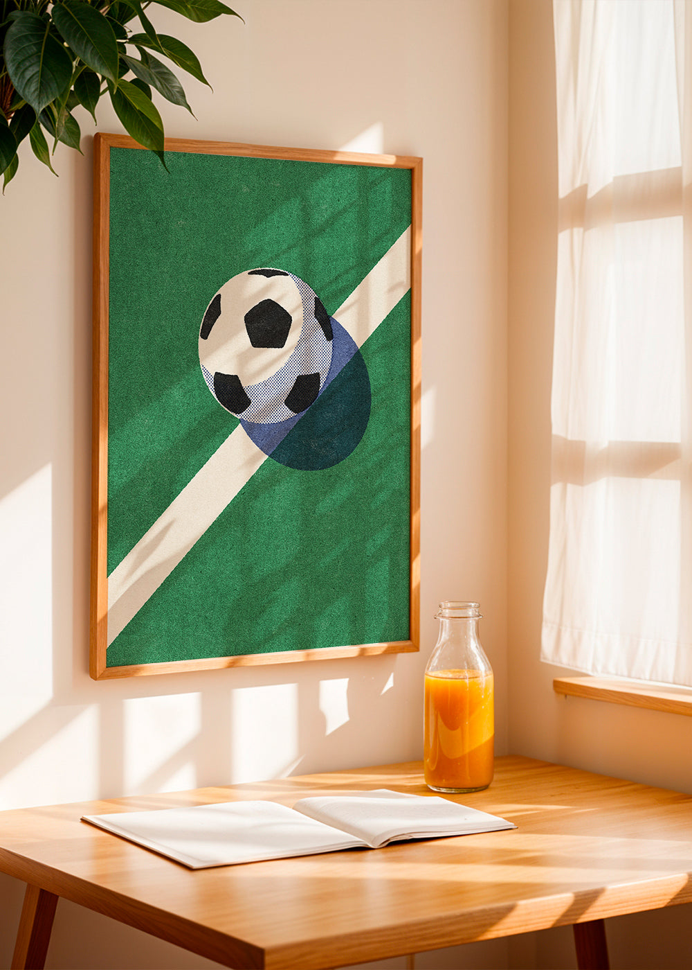 Sportkunst: voetbal op de lijn