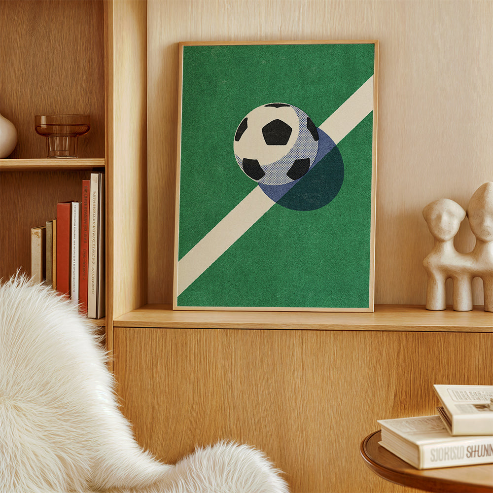 Sportkunst: voetbal op de lijn