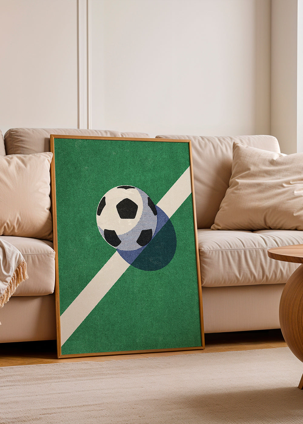Sportkunst: voetbal op de lijn