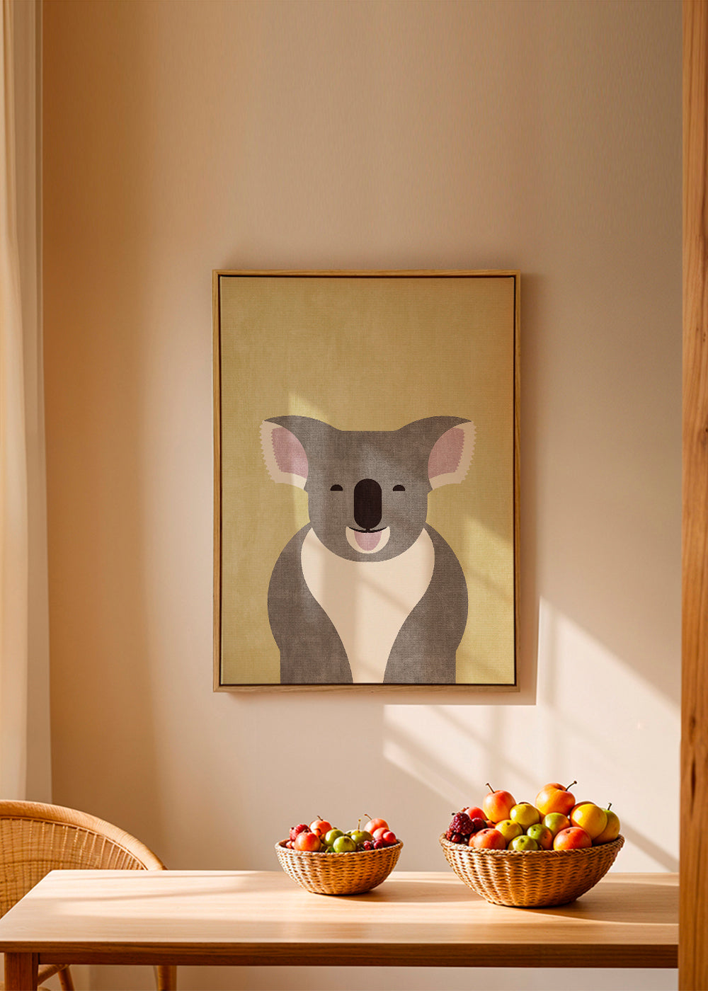Kinderposter glimlachende koala