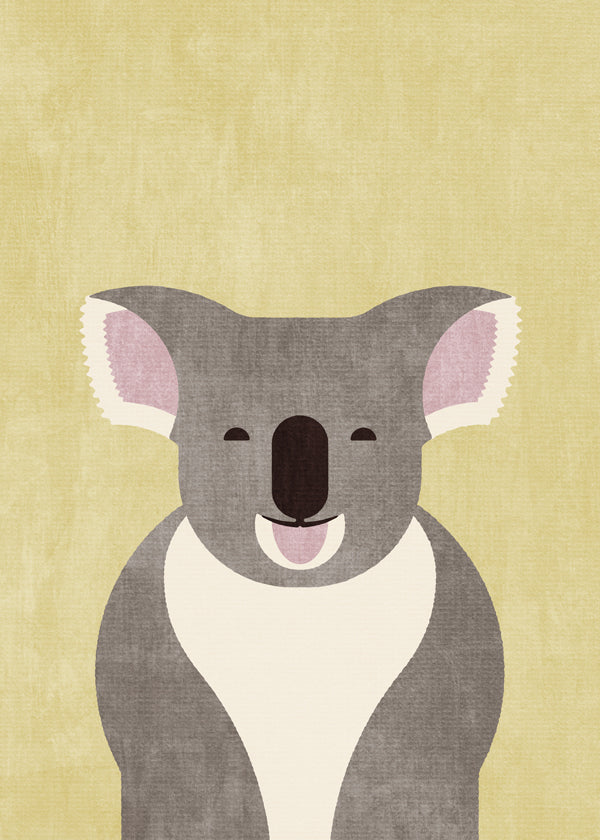 Kinderposter glimlachende koala