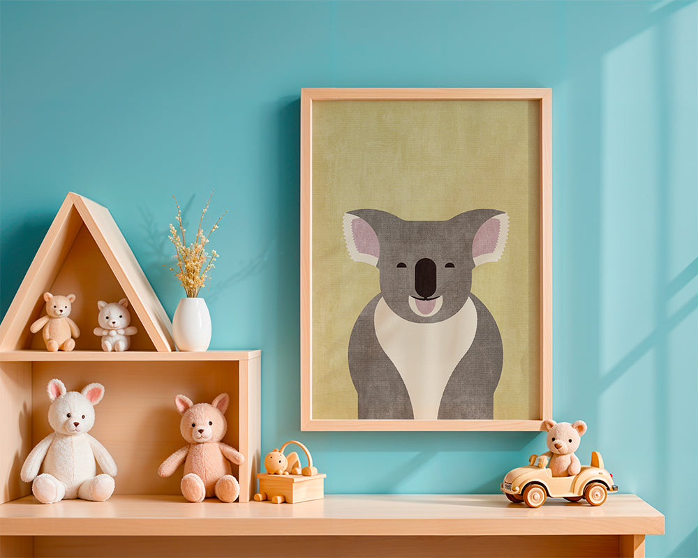 Kinderposter glimlachende koala