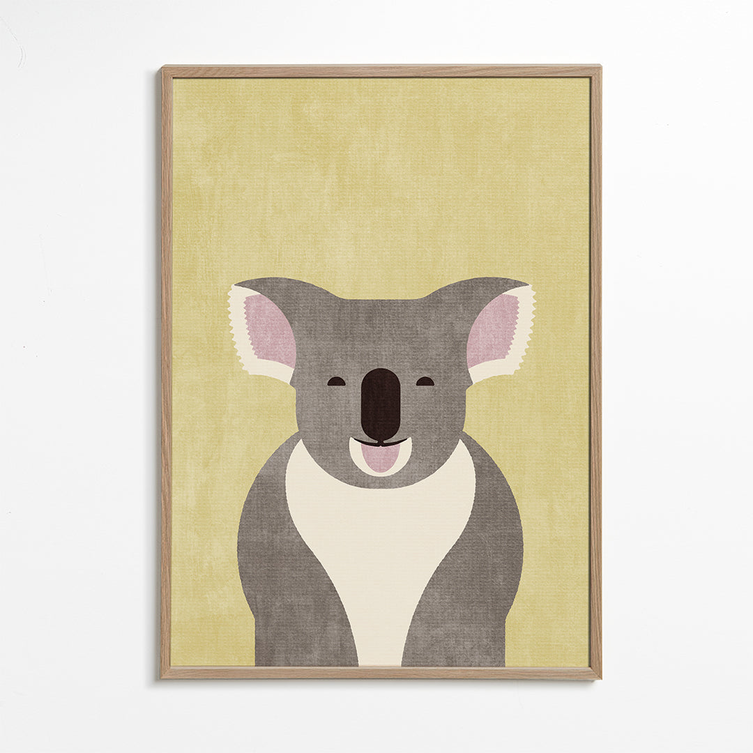 Kinderposter glimlachende koala