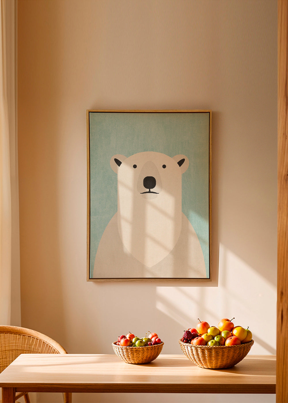 Poster ijsbeer minimalistisch