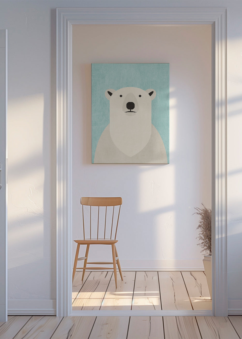 Poster ijsbeer minimalistisch