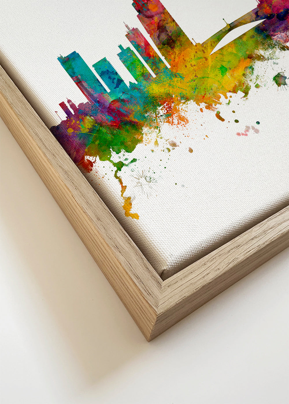 Reisposter Leeds skyline aquarel
