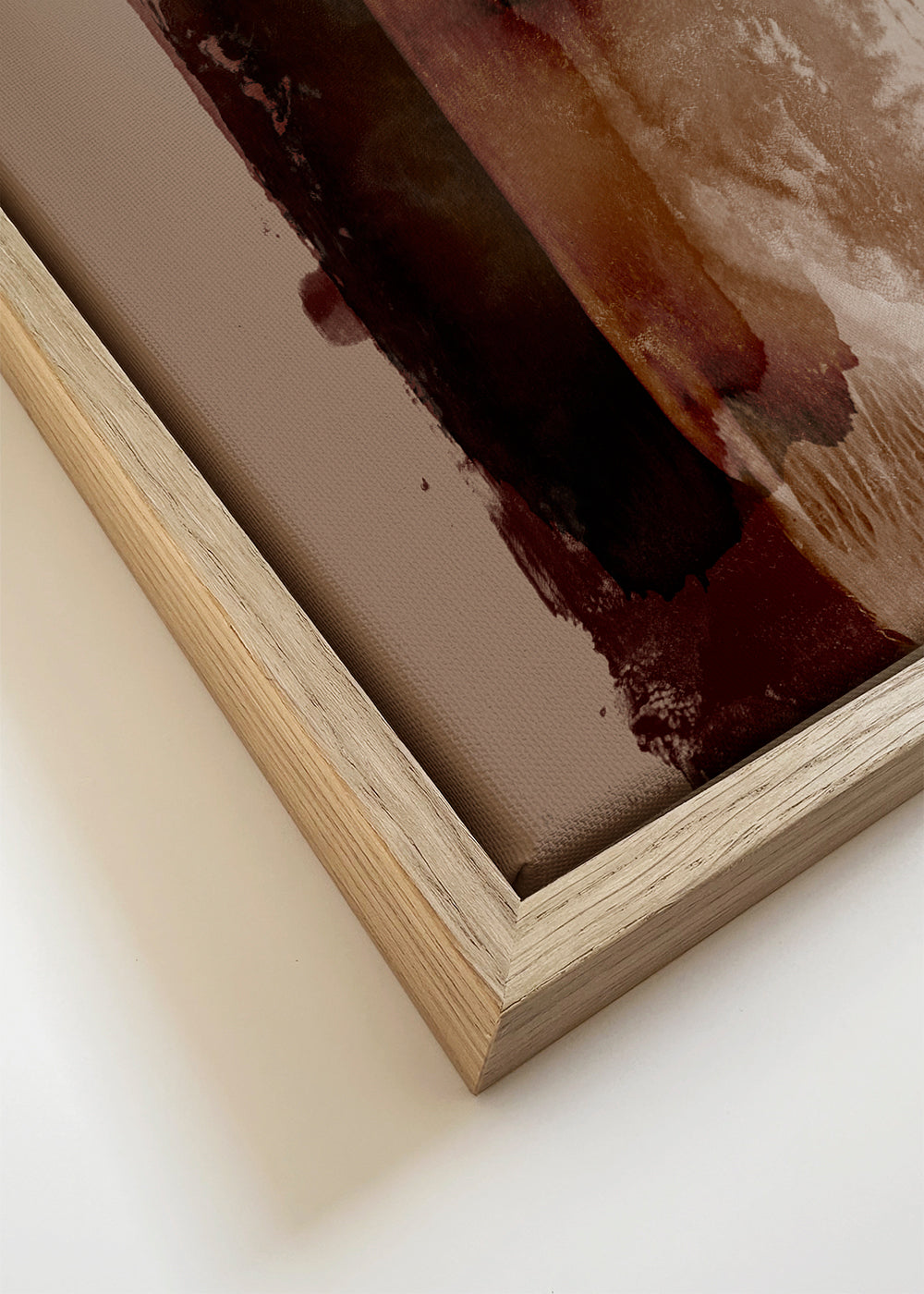 Organische abstracte kunst in aardetinten