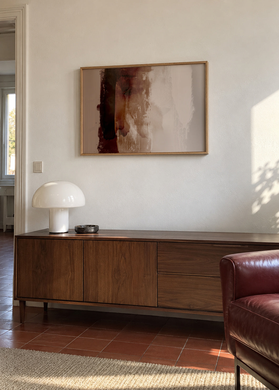 Organic Abstract Natural Colour #2 - Framed poster in an interior