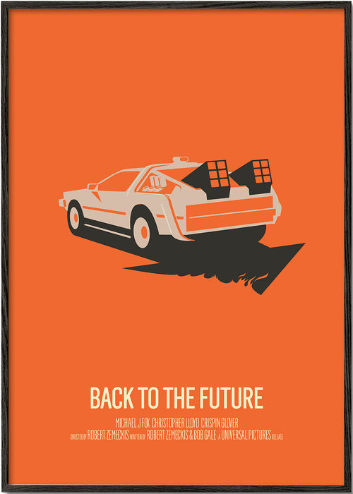 Vintage poster DeLorean oranje