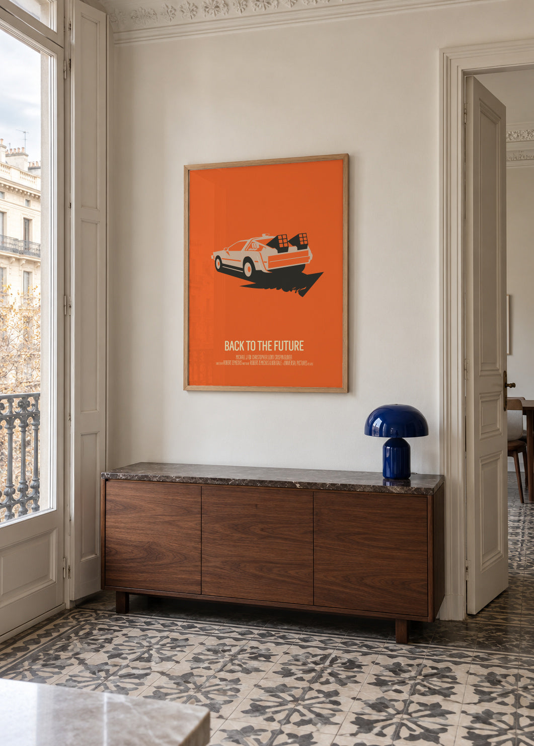 Back to the Future - Framed poster in an interior