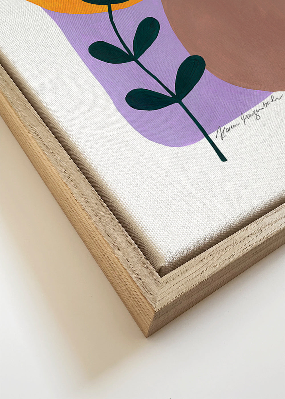 Botanische poster met vaas en tak