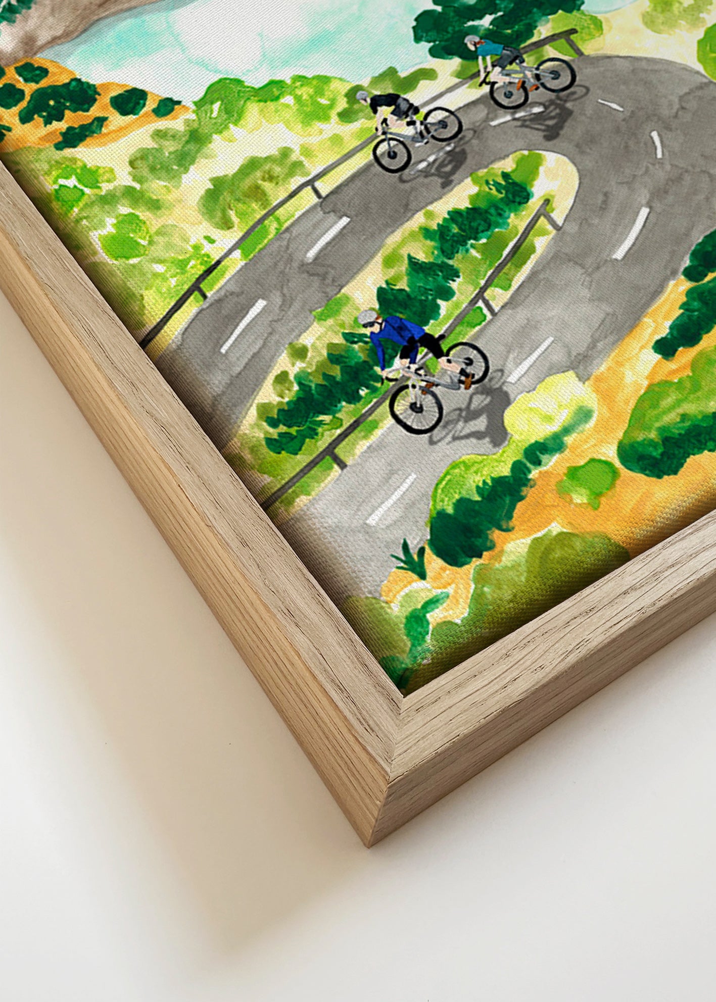 Art sportif: cyclisme en bord de mer