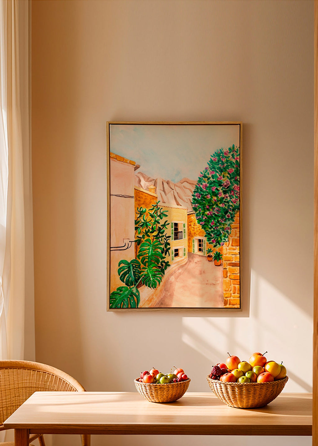 Landschaftskunst: Dorfstraße in Mediterranem Stil