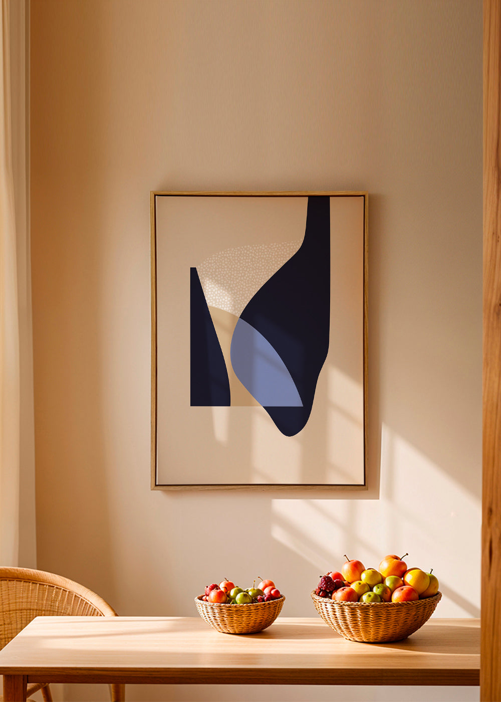 Abstract kunstwerk met organische vormen