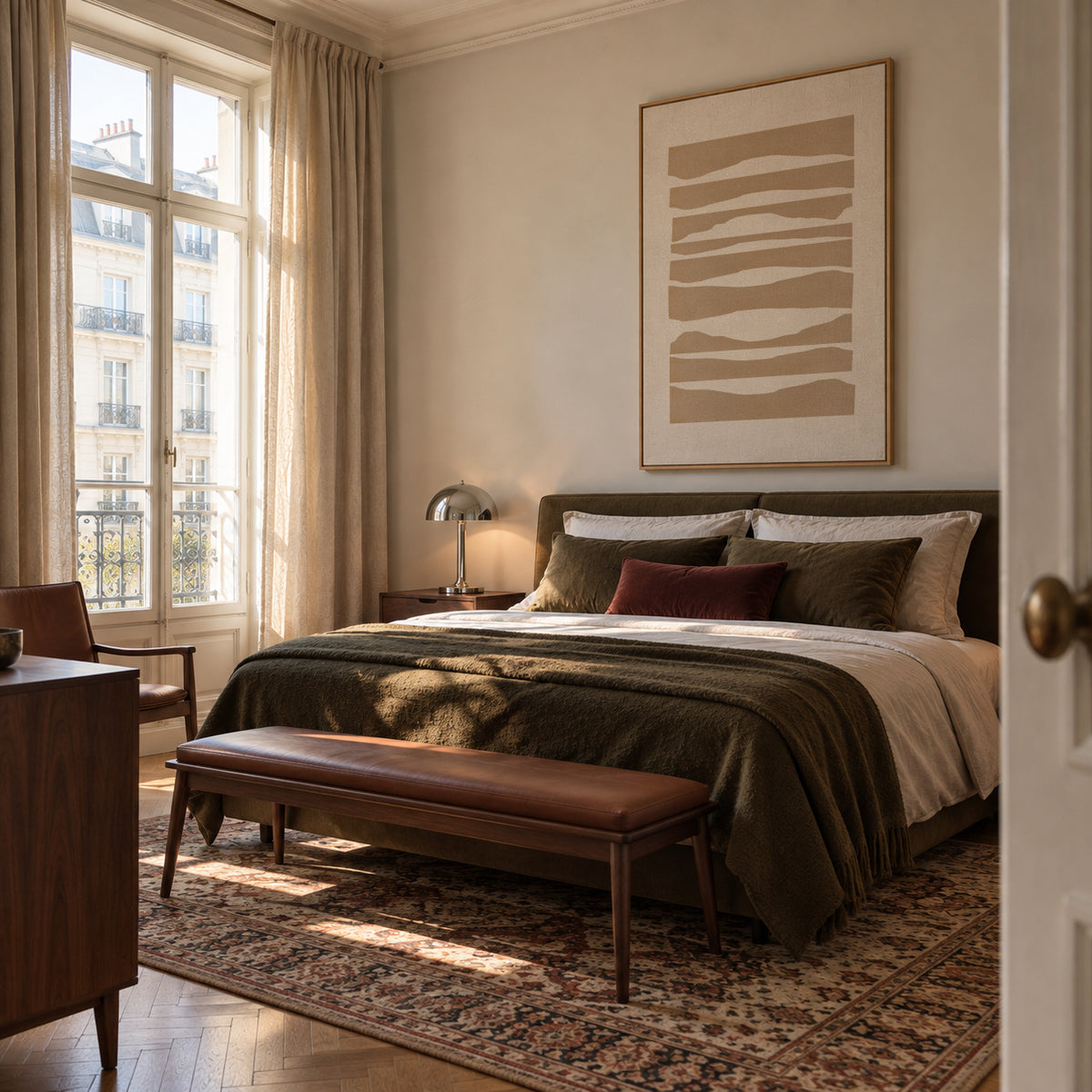 Waves - Framed canvas in an interior