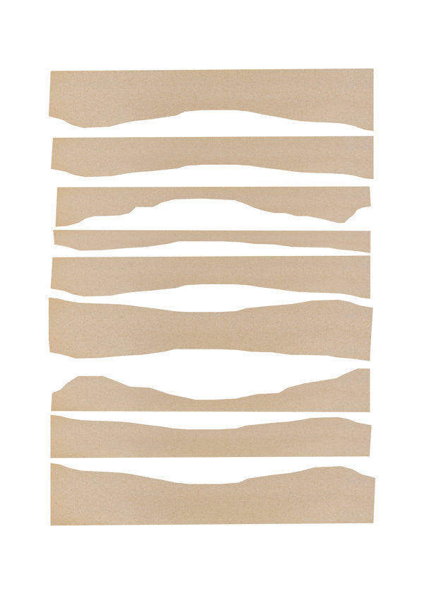 Minimalistische gescheurde beige strepen
