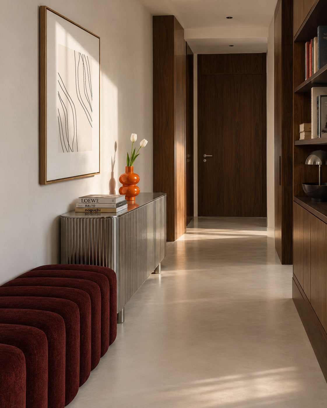 Bright Lines - Framed canvas in an interior