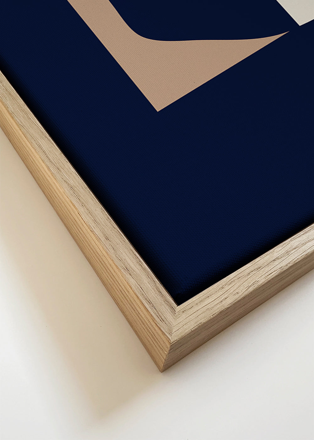 Geometrisch poster met gebogen vormen in marine