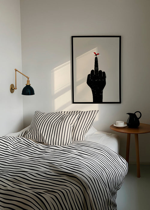 Lieveheersbeestje op opgeheven vinger illustratie