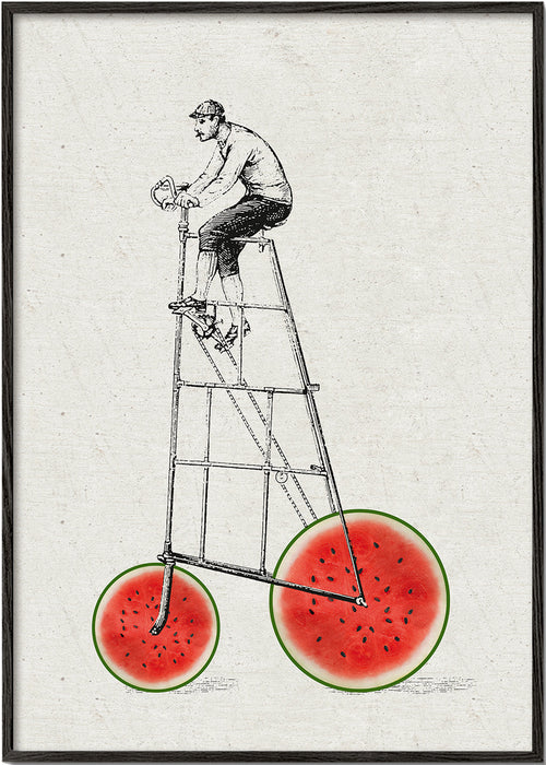 Keuken kunst met watermeloenfiets