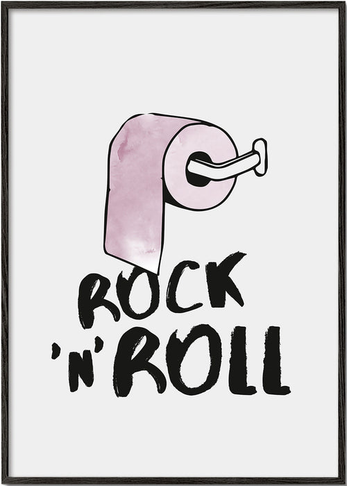 Rock-illustratie met roze toiletrol