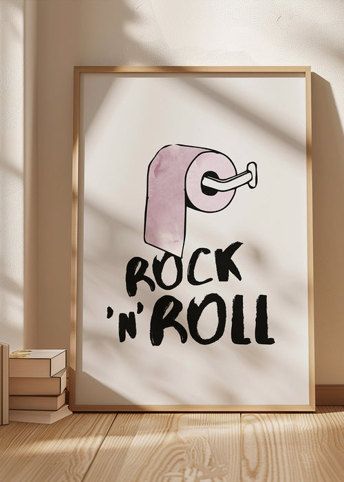 Rock-illustratie met roze toiletrol