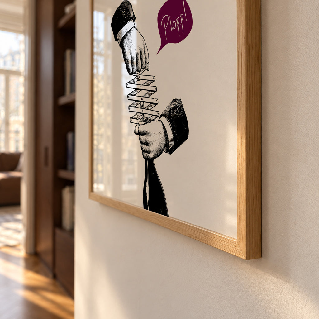 Wine o'clock - Framed poster detail