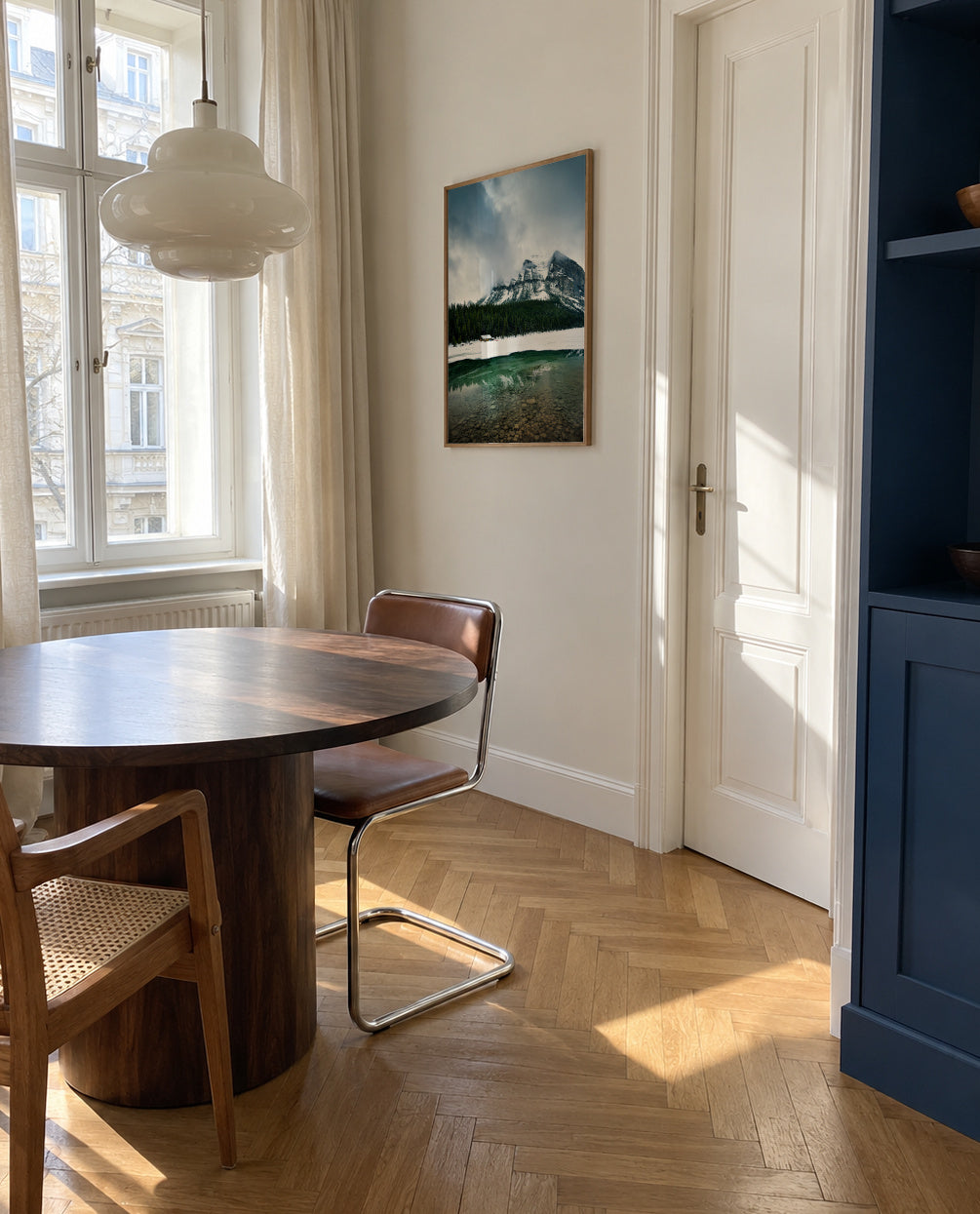 The Boathouse - Framed poster in an interior