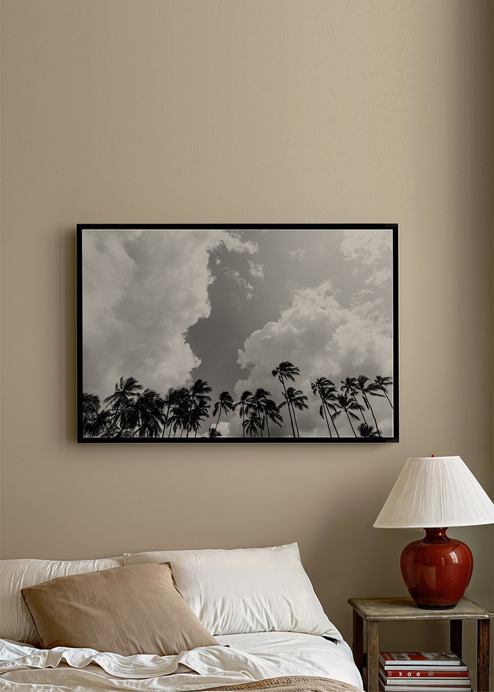 Landschap kunst met palmbomen en dramatische lucht – Product2