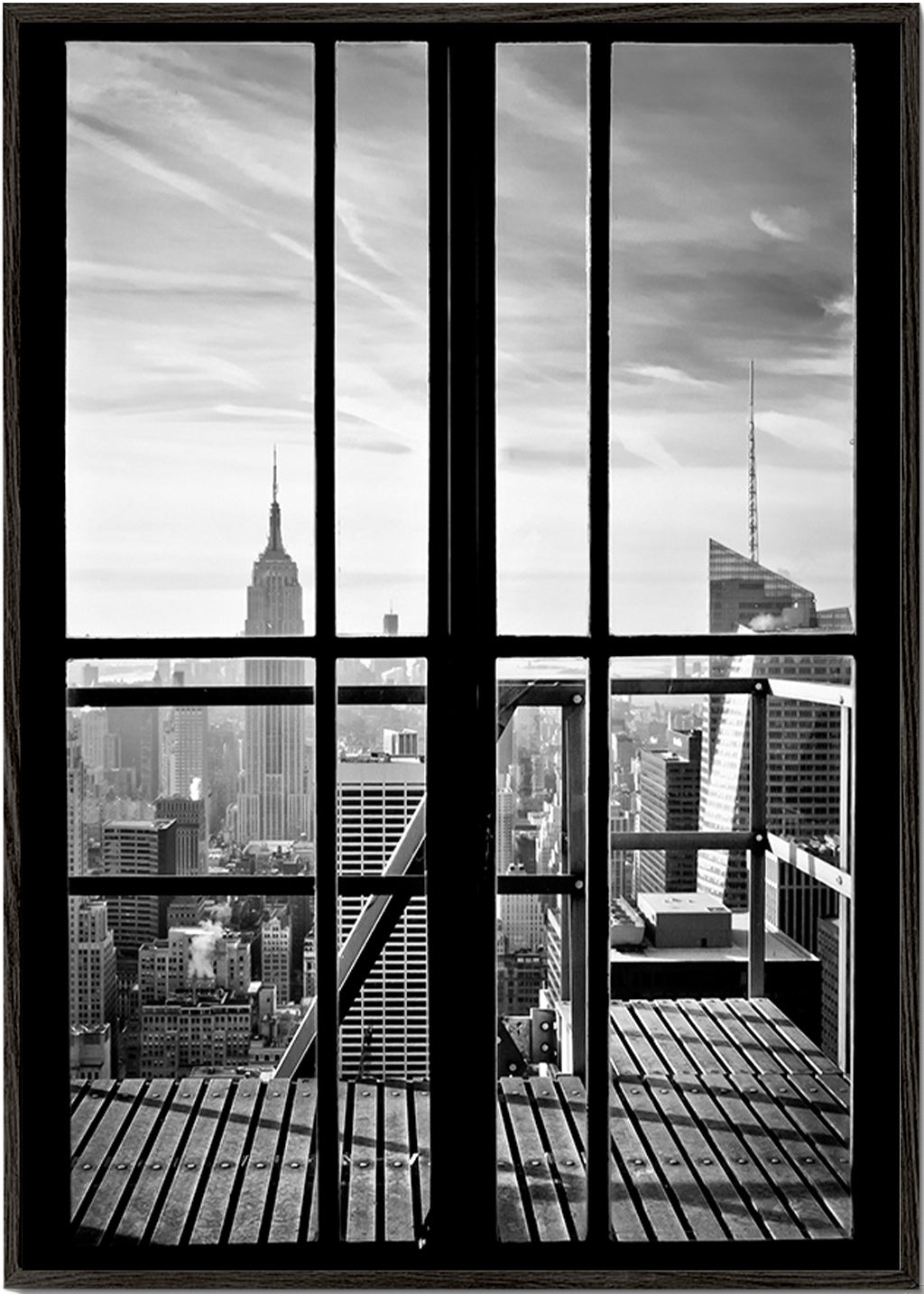 Stadsfoto met raam als kader – Black Frame