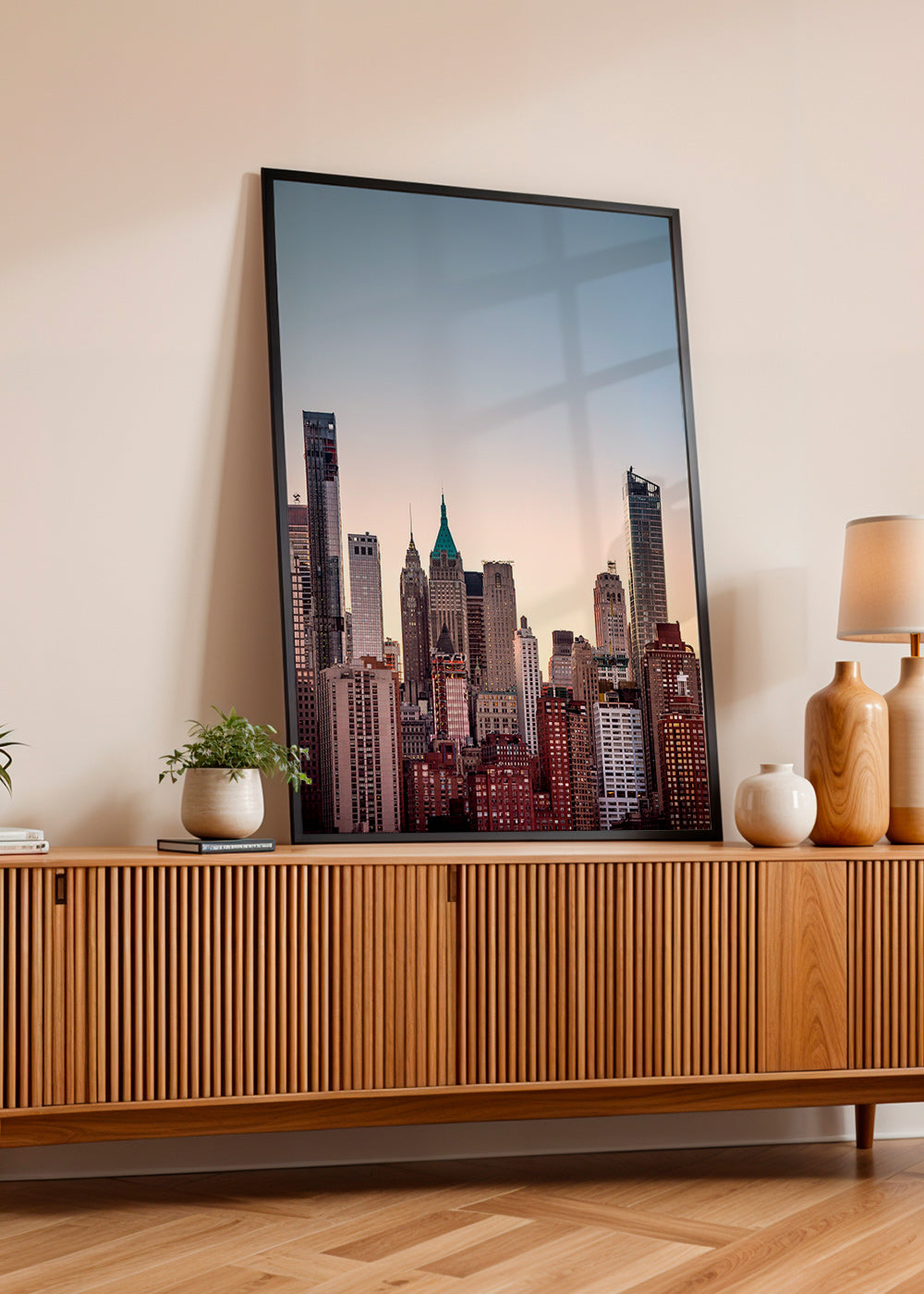 Stadtbild mit Skyline zur Dämmerung – Product1