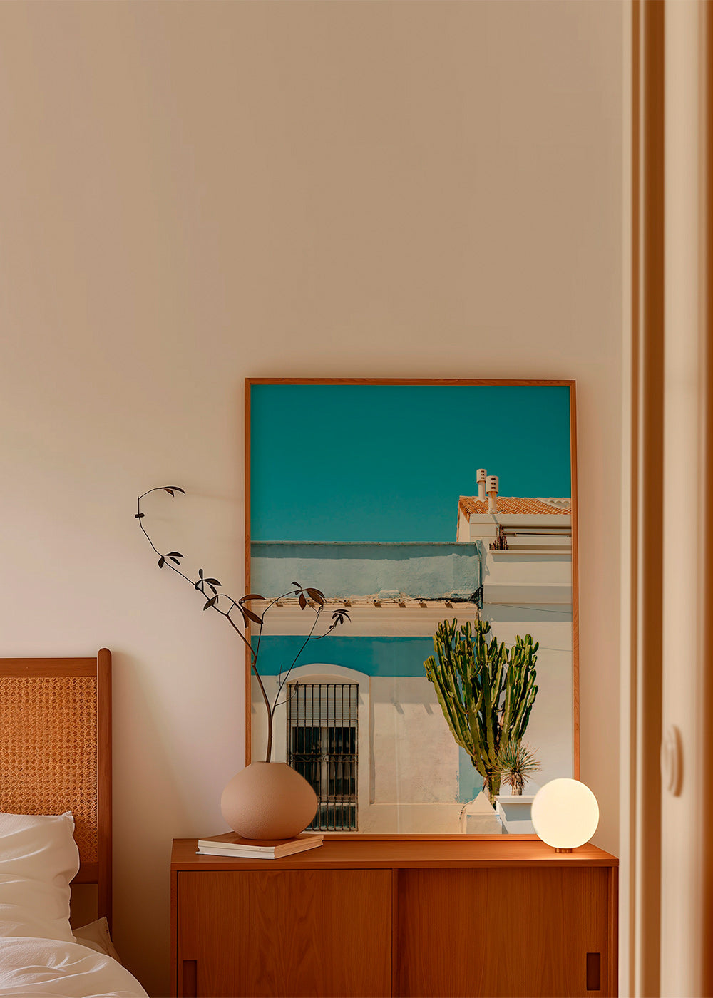 Impression botanique: façade méditerranéenne et cactus – Product2