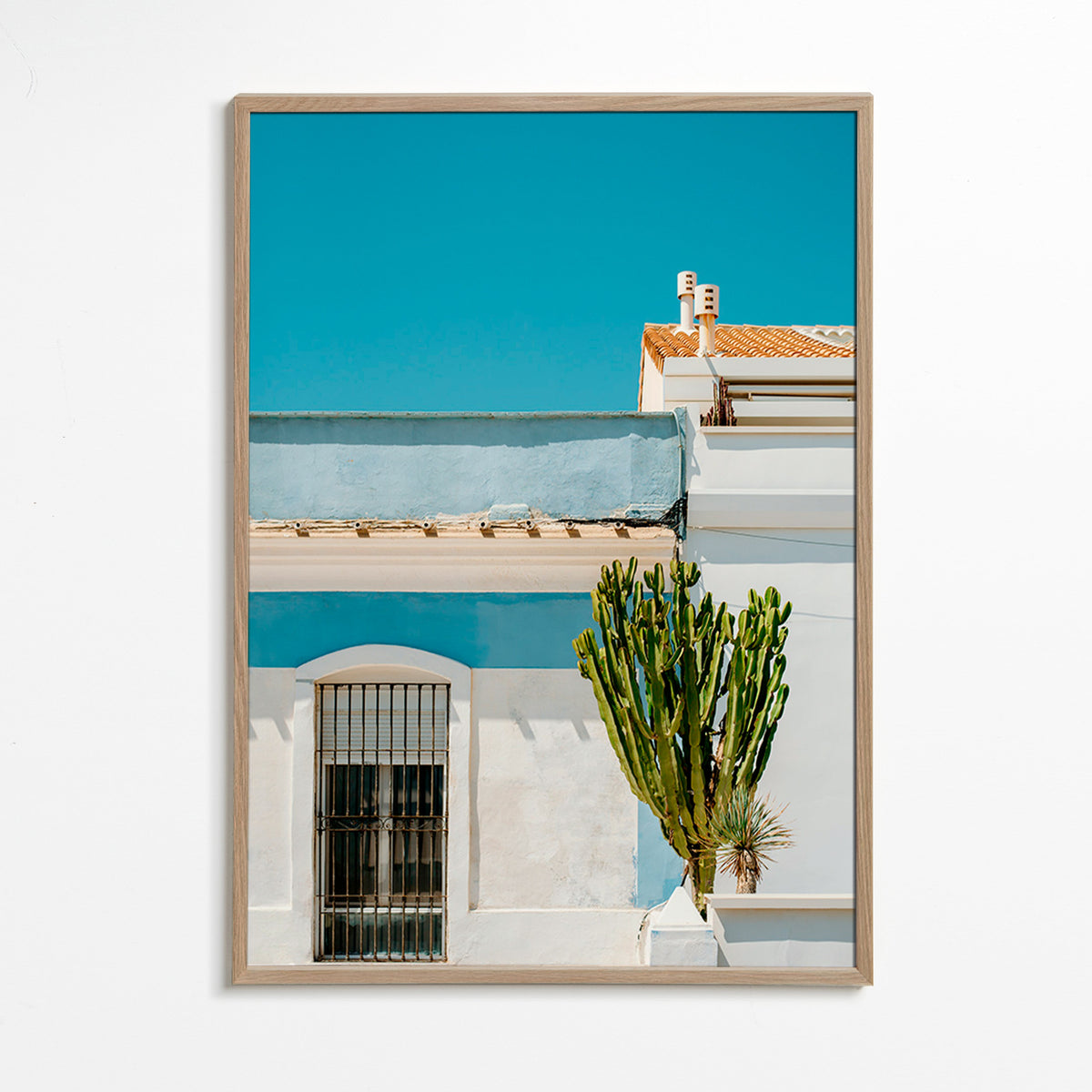 Impression botanique: façade méditerranéenne et cactus – Oak Frame
