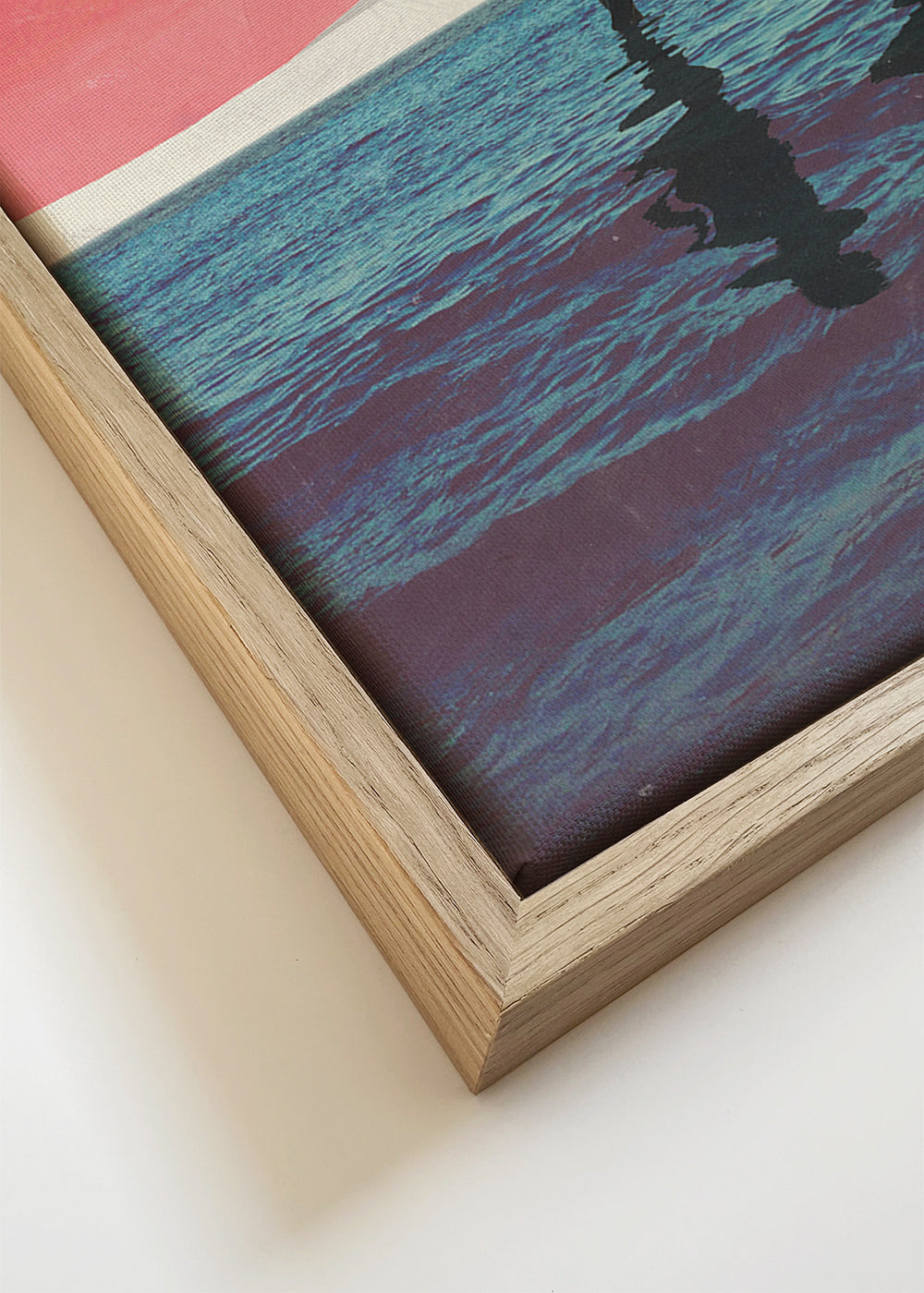 Kinderposter met silhouetten op het water