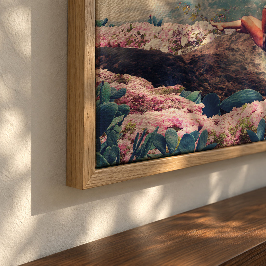My World Blossomed When I Loved You - Framed canvas detail