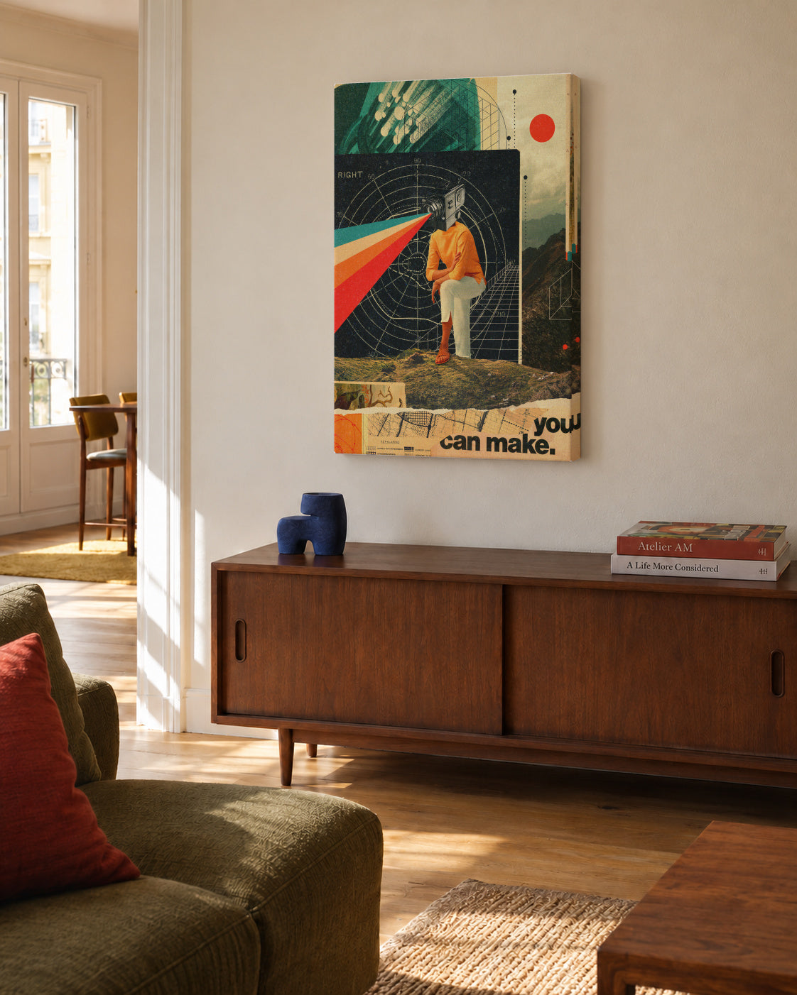You Can Make It Right - Unframed canvas in an interior