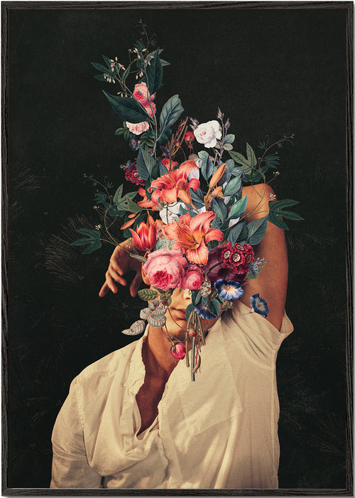 Botanische poster: surreal bloemenportret