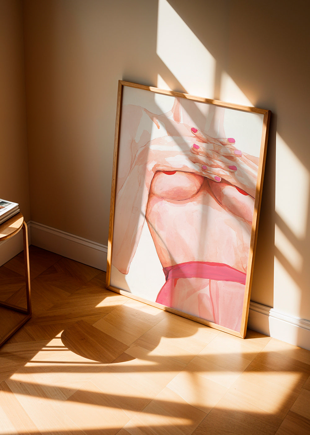 Illustratie: vrouwelijk torso aquarel