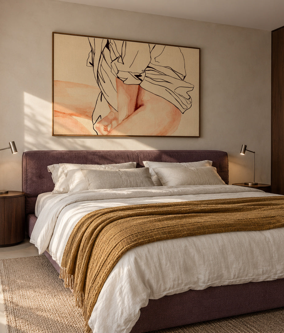 Shame - Framed canvas in an interior