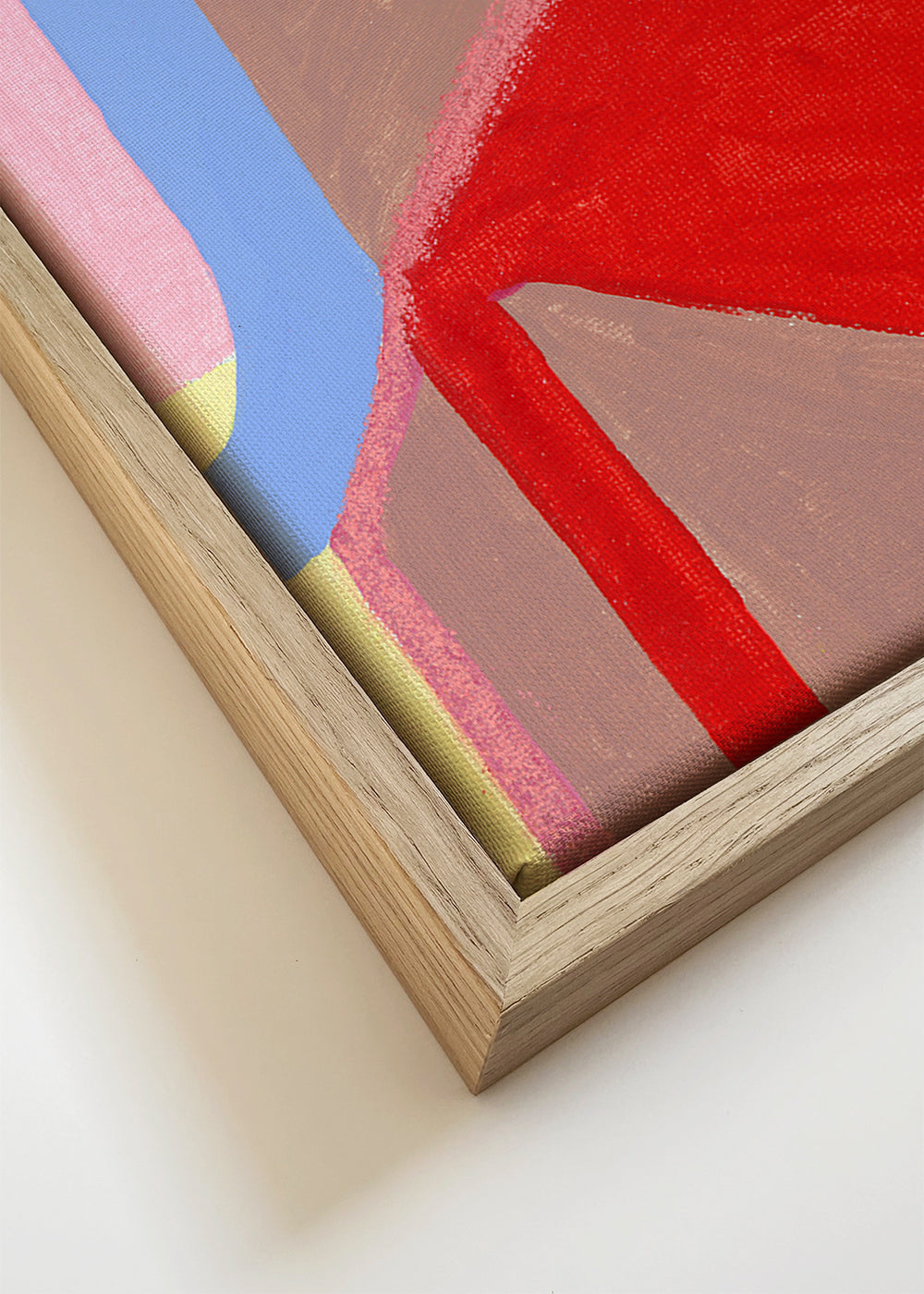 Abstract kunstwerk met organische vormen en gedurfde kleurvlakken