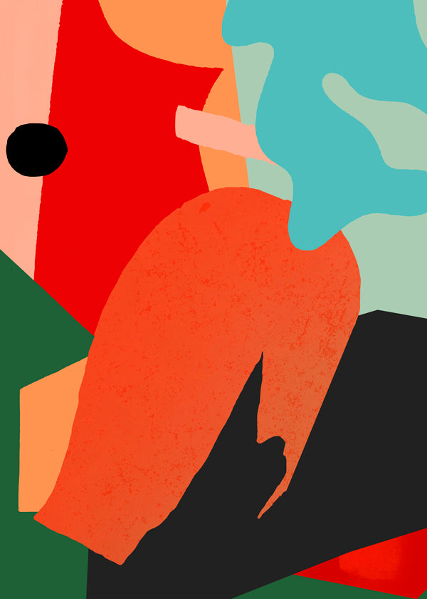 Abstract kunstwerk met koraalvormen