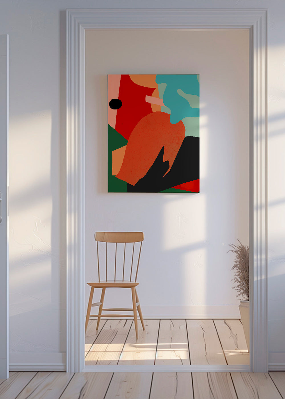 Abstract kunstwerk met koraalvormen
