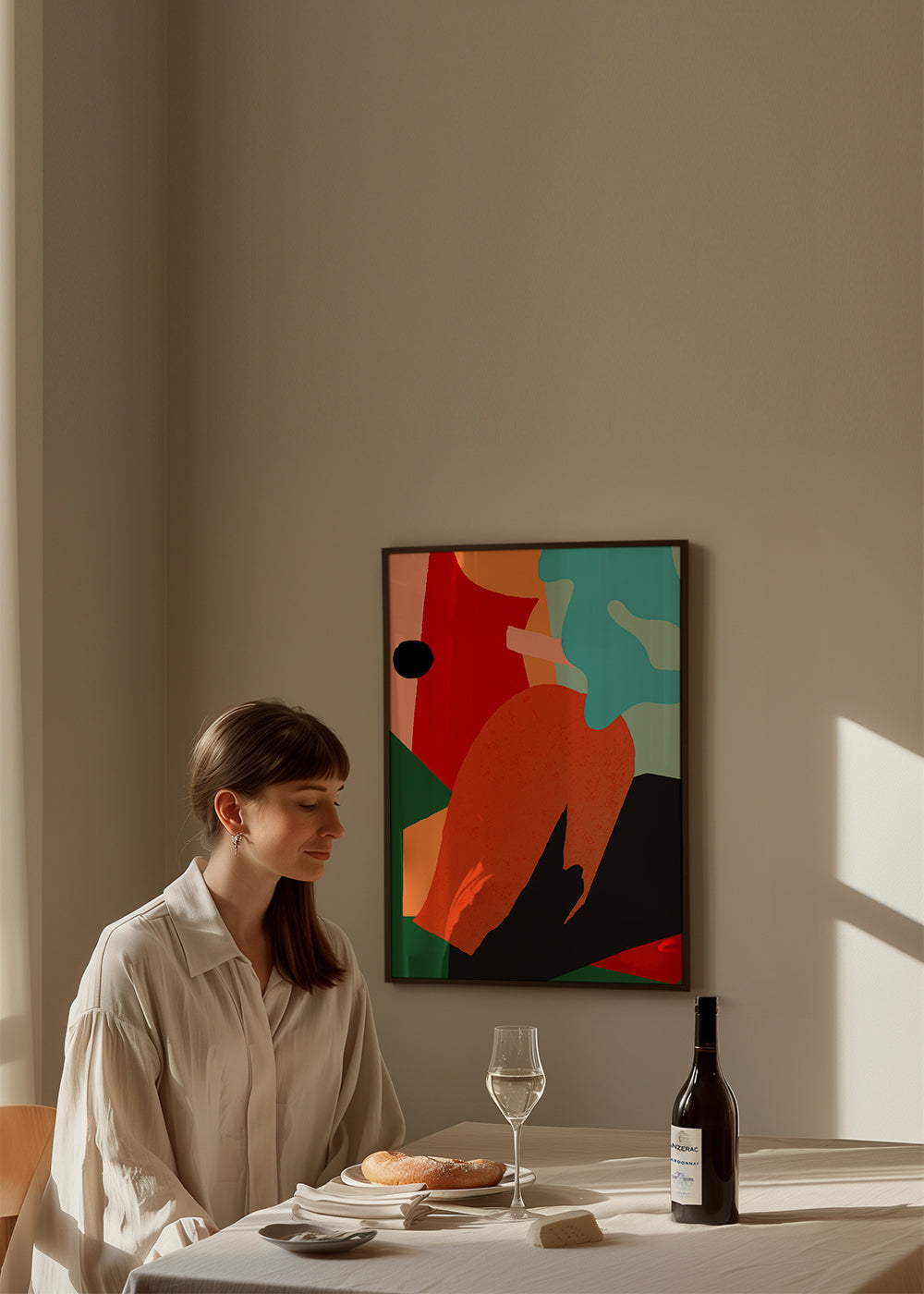 Abstract kunstwerk met koraalvormen