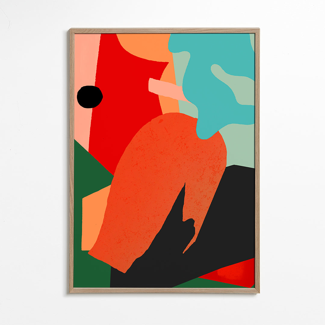 Abstract kunstwerk met koraalvormen